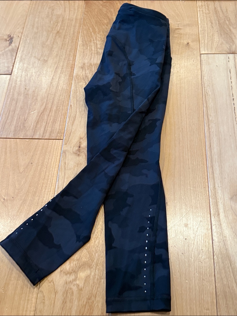 lululemon athletica Black Camouflage Leggings with Side Dot Detailing